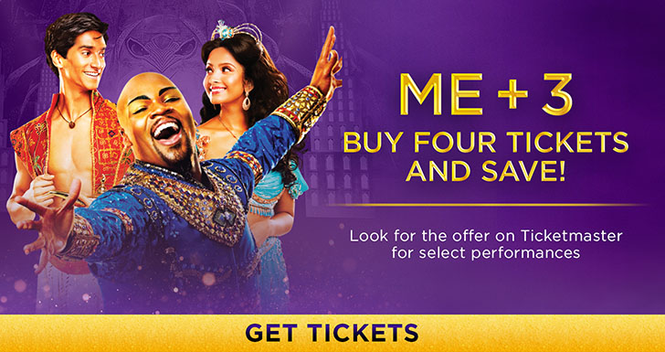 ME+3: BUY FOUR TICKETS AND SAVE! Look for the offer on Ticketmaster for Select Performances - GET TICKETS